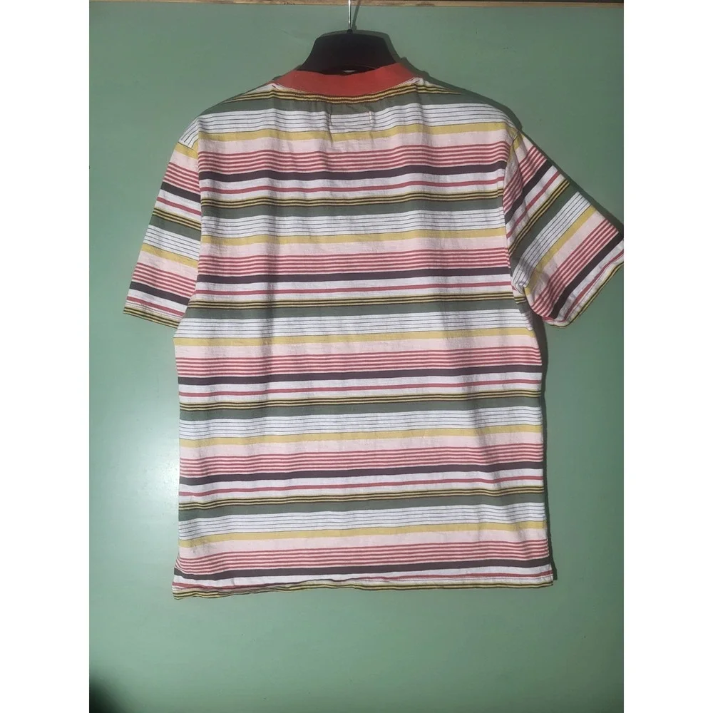 Guess Originals Striped T-Shirt Mens Medium Multi-Color Excellent Embroidered - Picture 3 of 3
